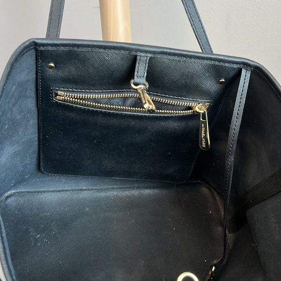 Michael Kors Black and White Striped Tote Bag - Picture 8 of 8